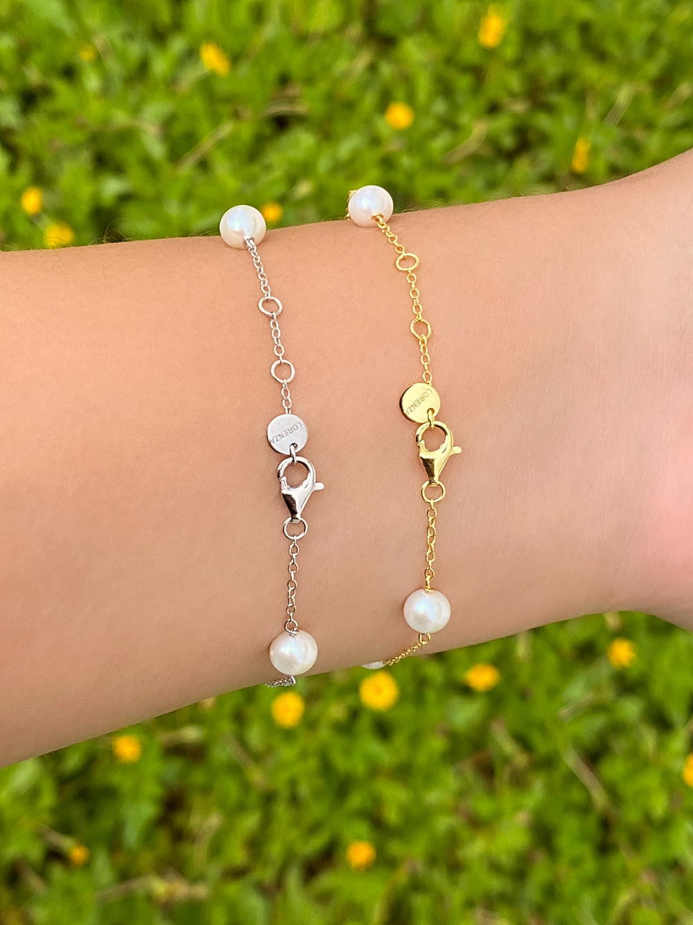 Pulsera Con Cinco Perlitas