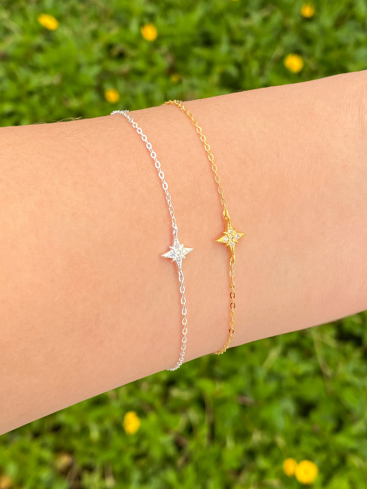 Pulsera Con Estrella Cuatro Picos