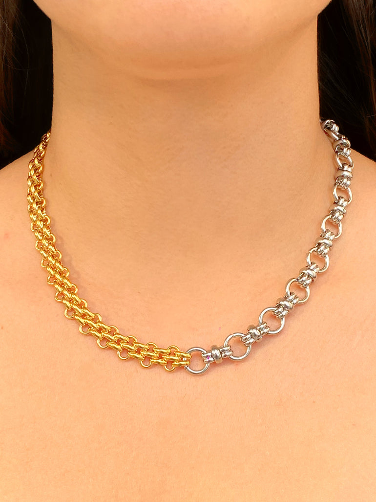 Collar Combinado Doble Cadena