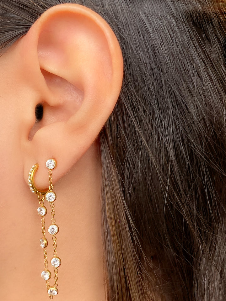 Arracada Cadena Con Arete