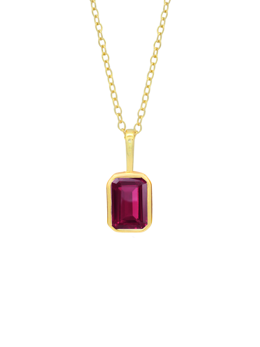 Collar Birthstone Rectangular Dorado