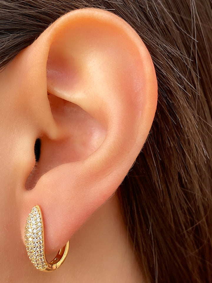 Par Arracada Zirconias Pico Con Zirconias