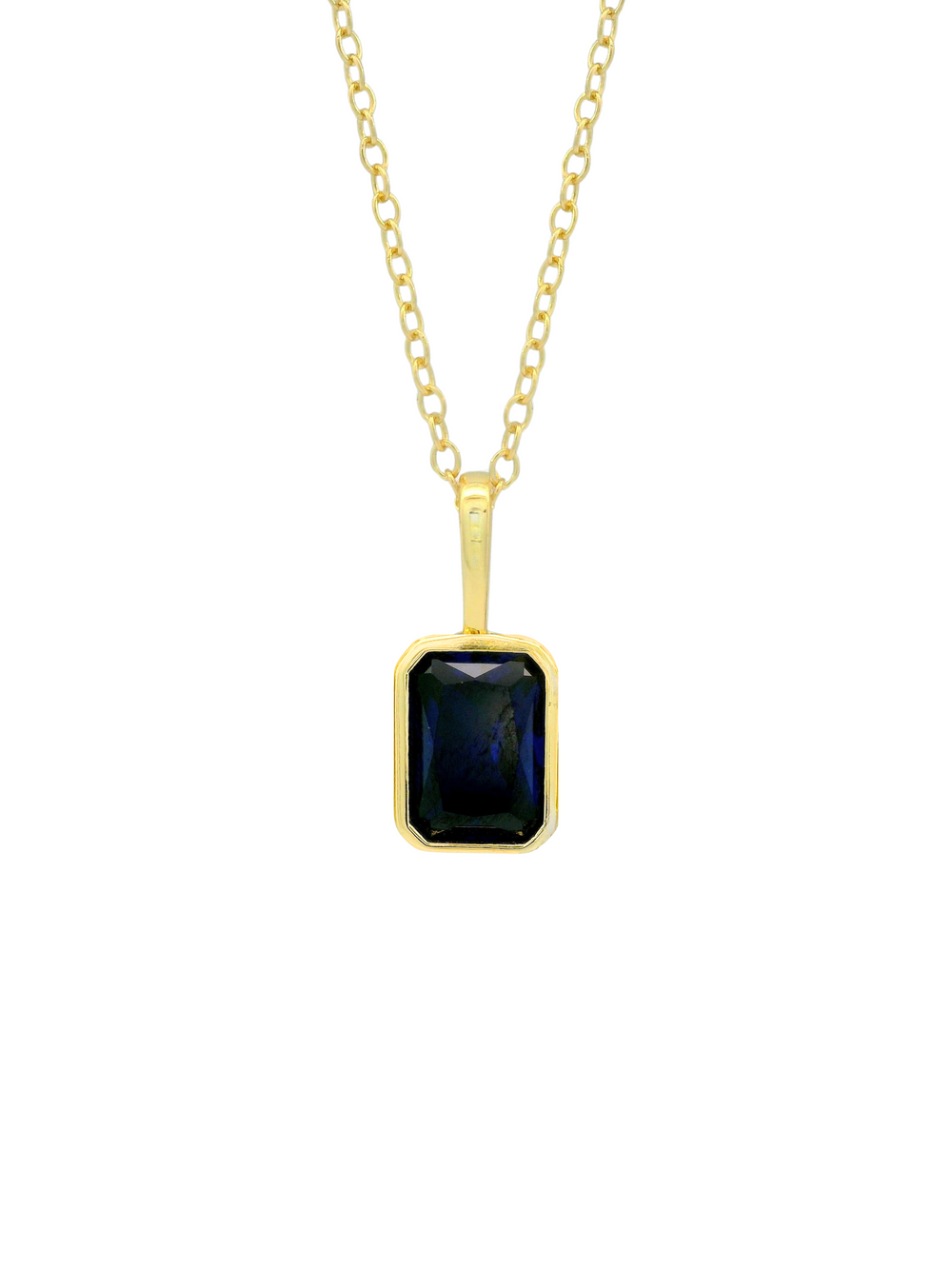 Collar Birthstone Rectangular Dorado