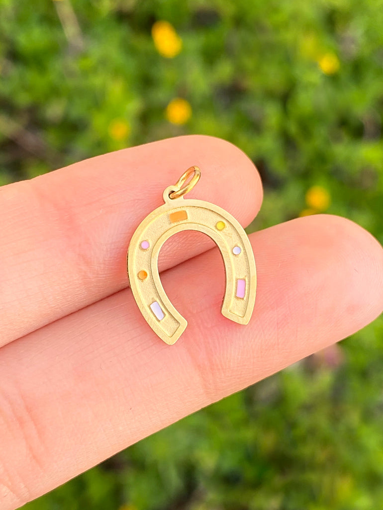 Dije Herradura Con Colores