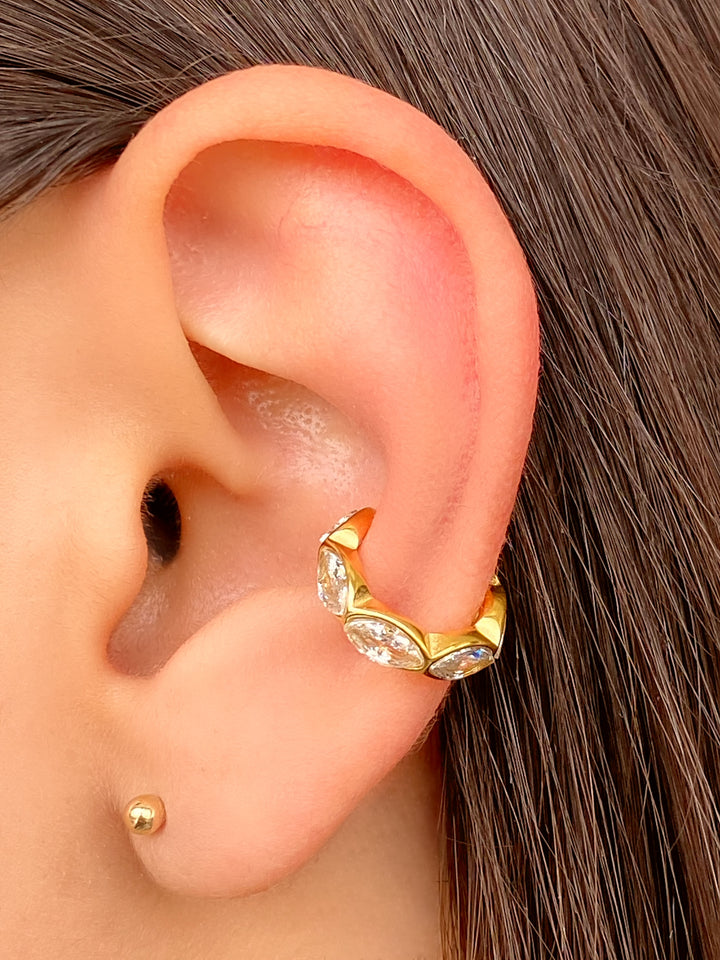 Ear Cuff Zirconias Ovaladas