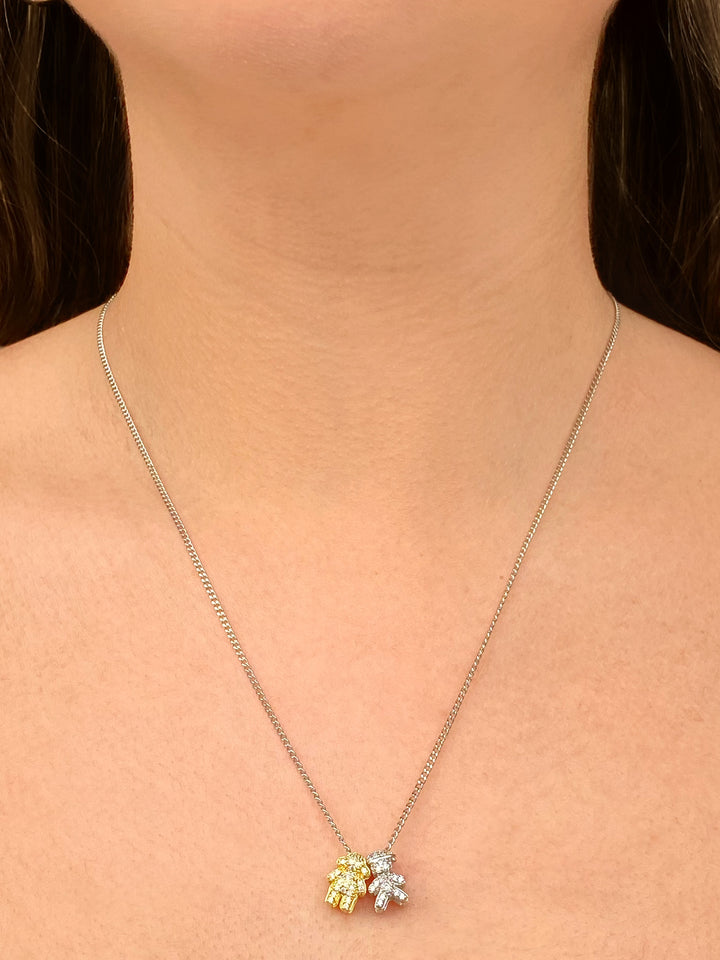 Personaliza Tu Collar Combinado Dijes Niños Zirconias