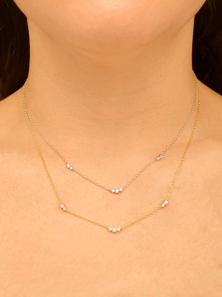Collar Con Zirconias Intercaladas