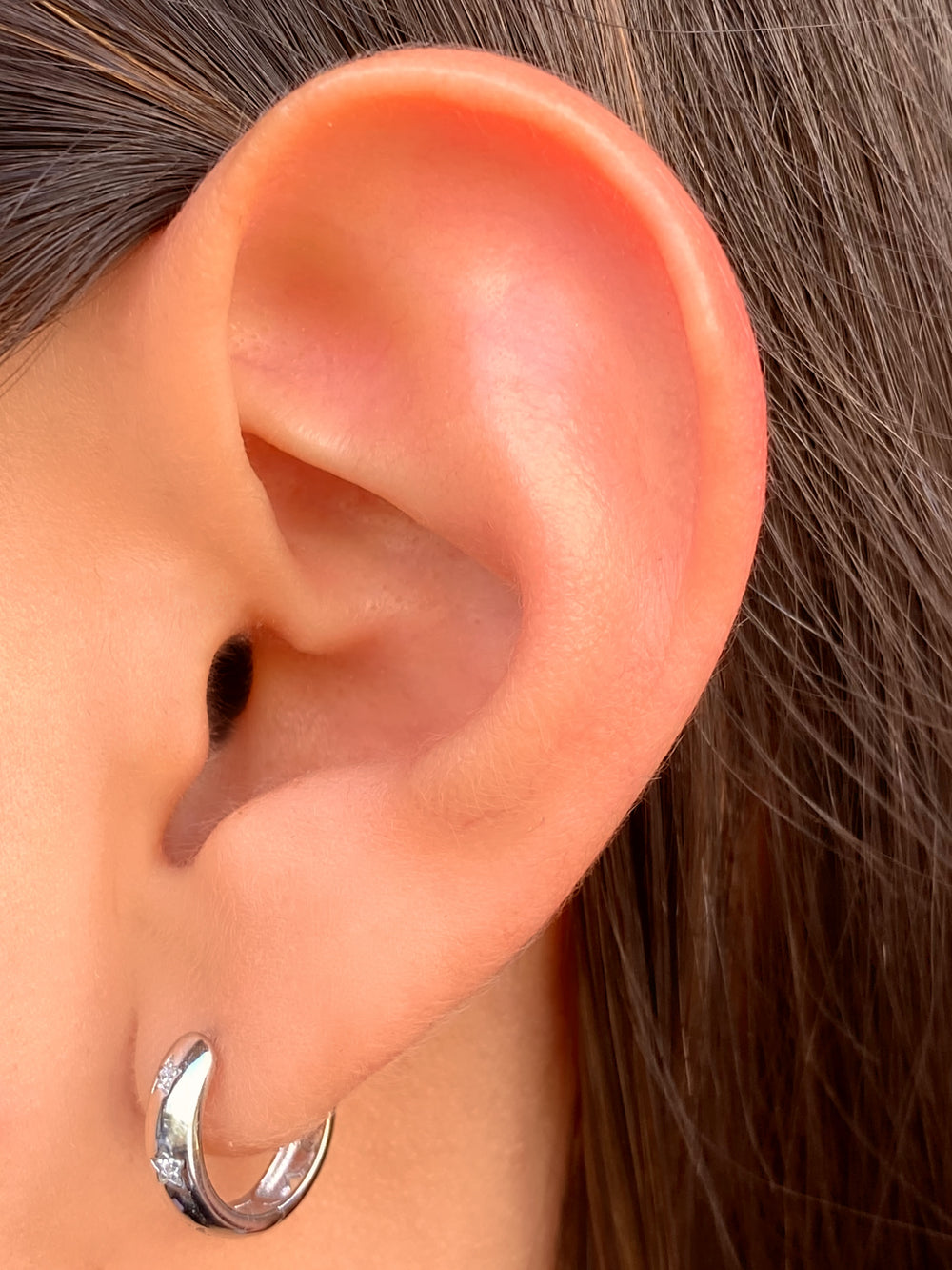 Par Arracada Gruesa Con Estrellas