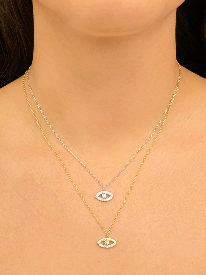 Collar Dije Ojo Zirconias