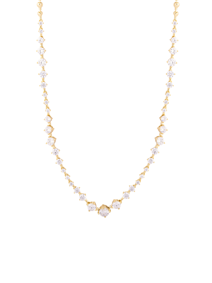 Collar Zirconias Con Bolitas