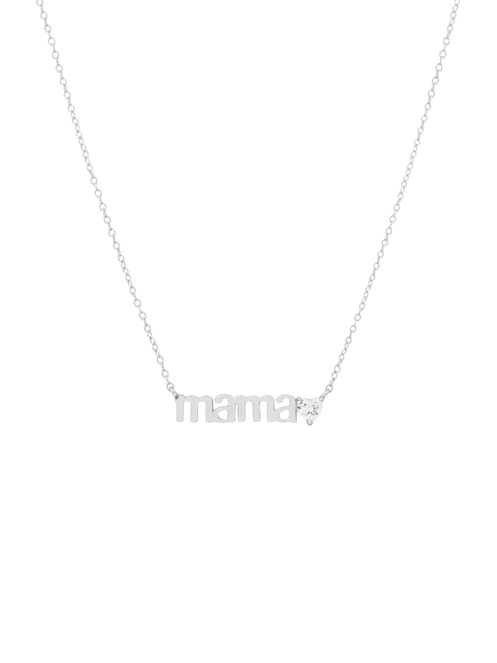 Collar Mama Con Corazon Zirconia