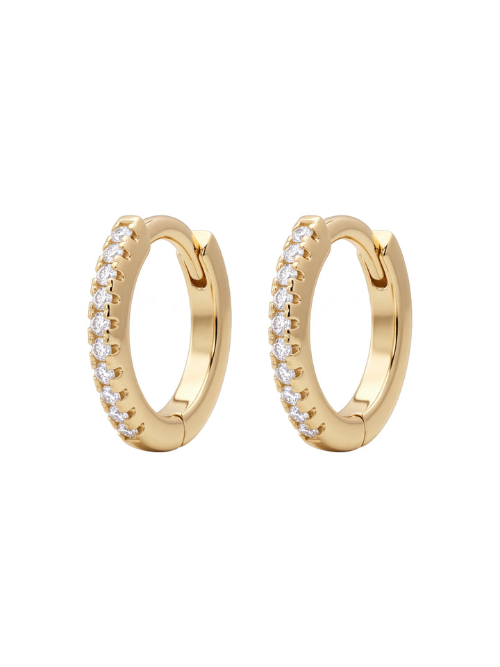 Arracada Con Zirconias 10 mm