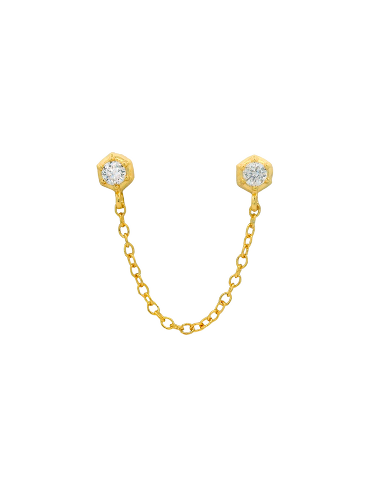 Arete Dos Zirconia Con Cadena