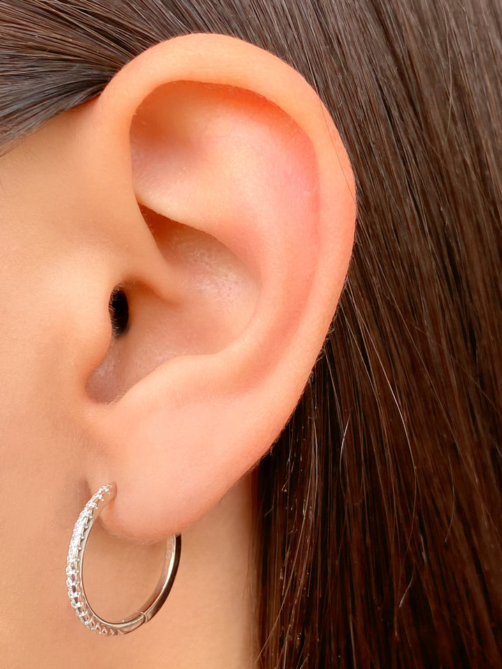 Par Arracada Zirconias 20 mm