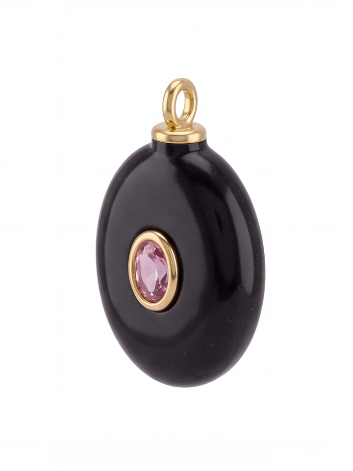 Dije Gota Piedra Obsidiana