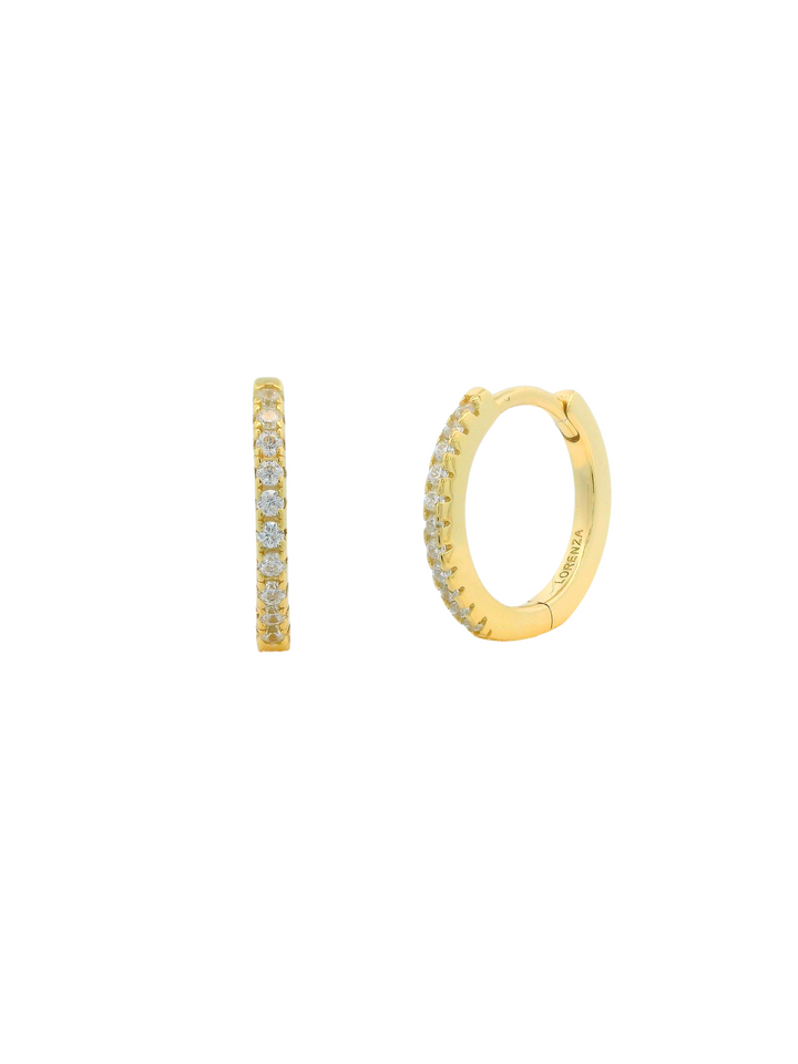 Arracada Con Zirconias 12 mm