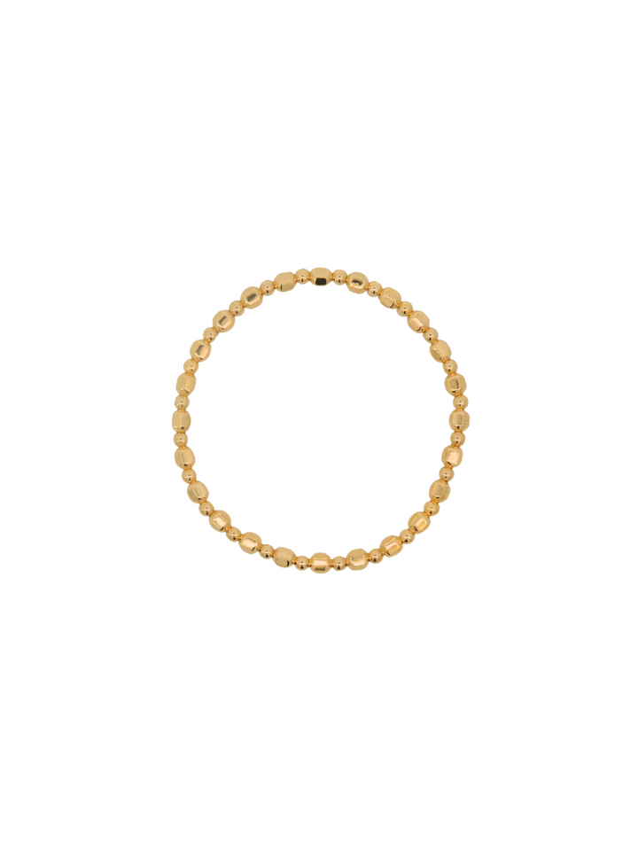 Pulsera Bolitas y Hexagonos Gold Filled