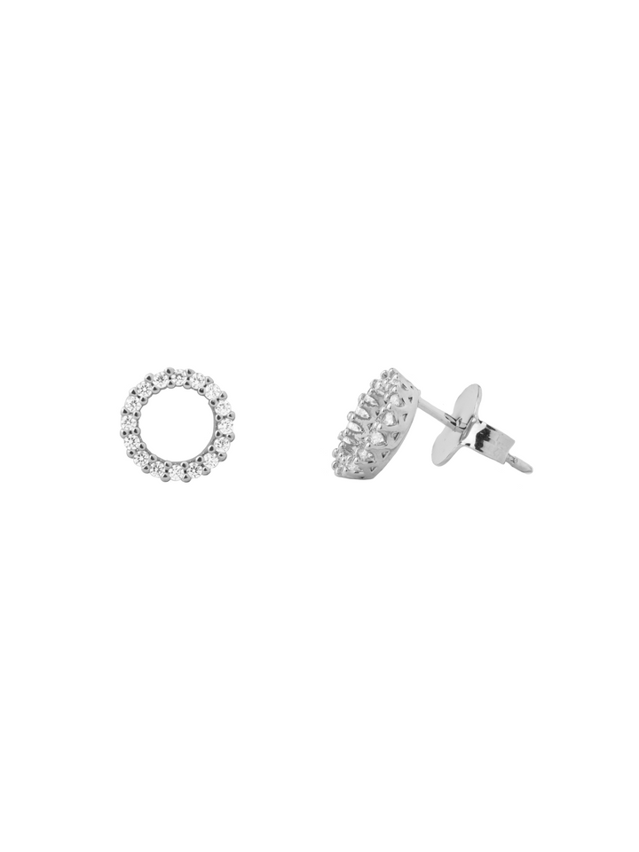 Par Arete Contorno Circulo Zirconias