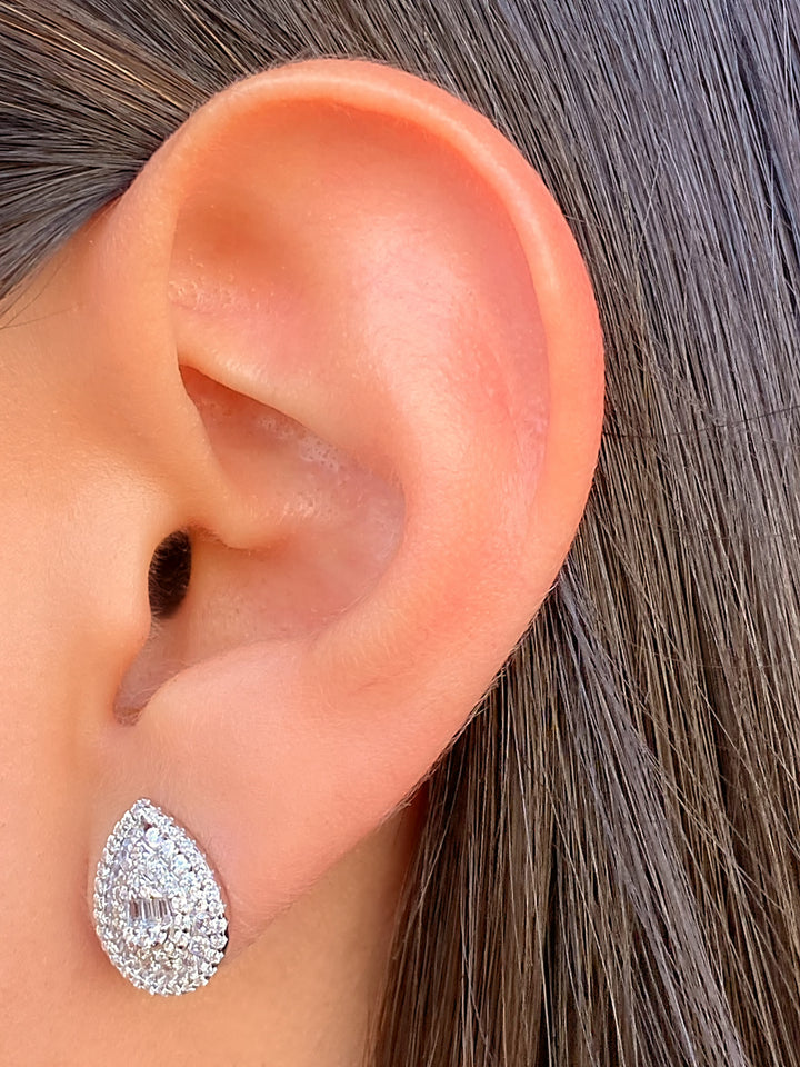 Par Arete Gota Con Zirconias