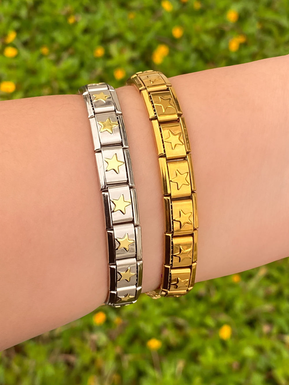 Pulsera Italiana Con Estrellas