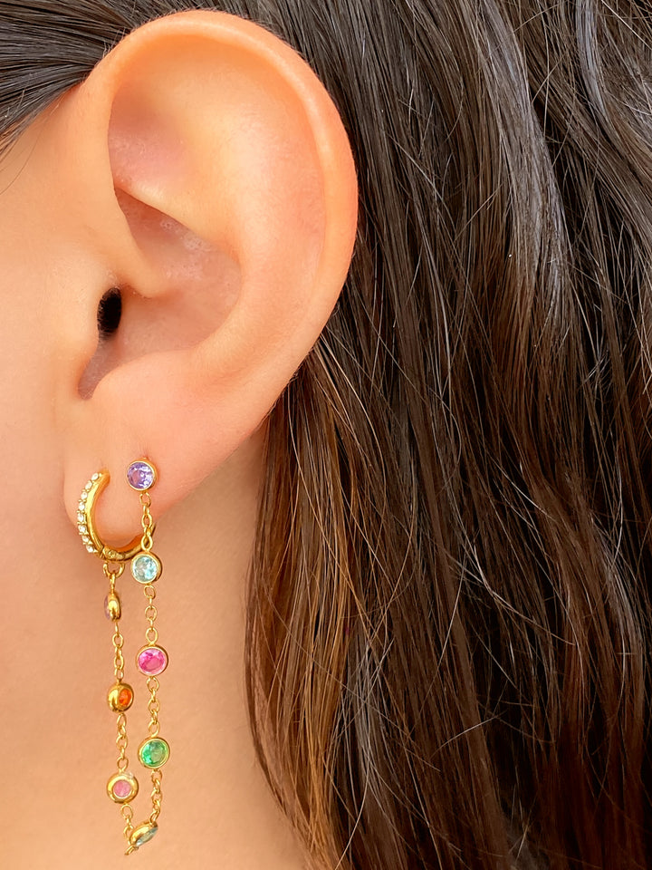 Arracada Cadena Con Arete
