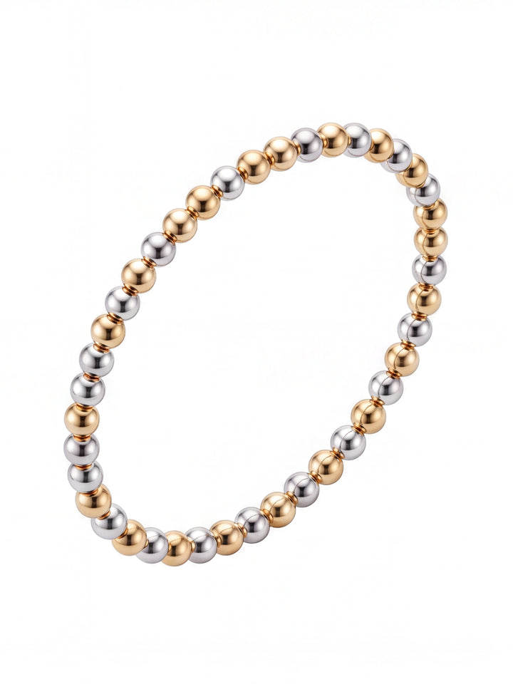 Pulseras Bolitas Combinadas 4 mm Gold Filled