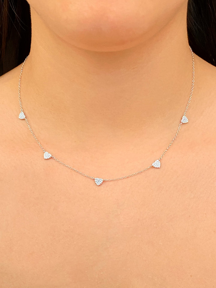 Collar Corazones Con Zirconias