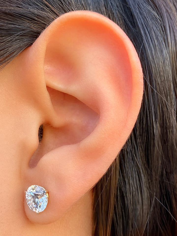 Par Aretes 3.5 Ct Round Diamantes Lab Grown