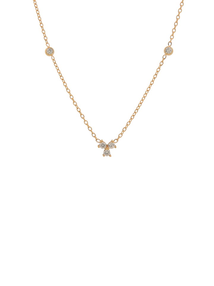 Collar Con Flor Zirconias