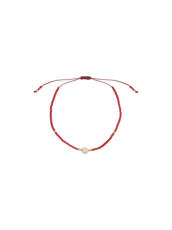 Pulsera Chaquiras Con Perla