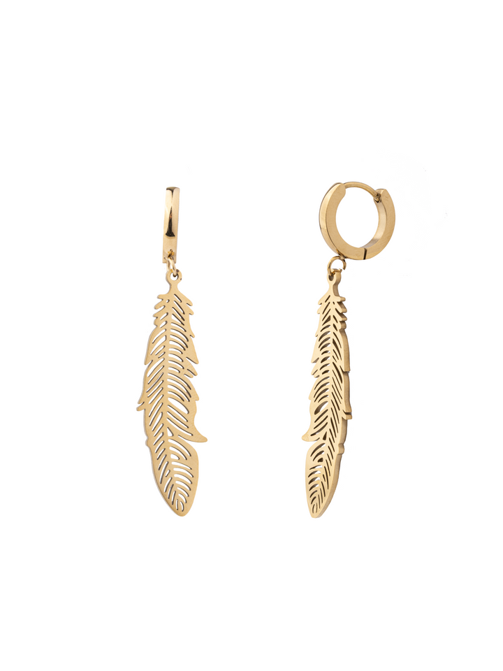 Par Arracada Con Pluma