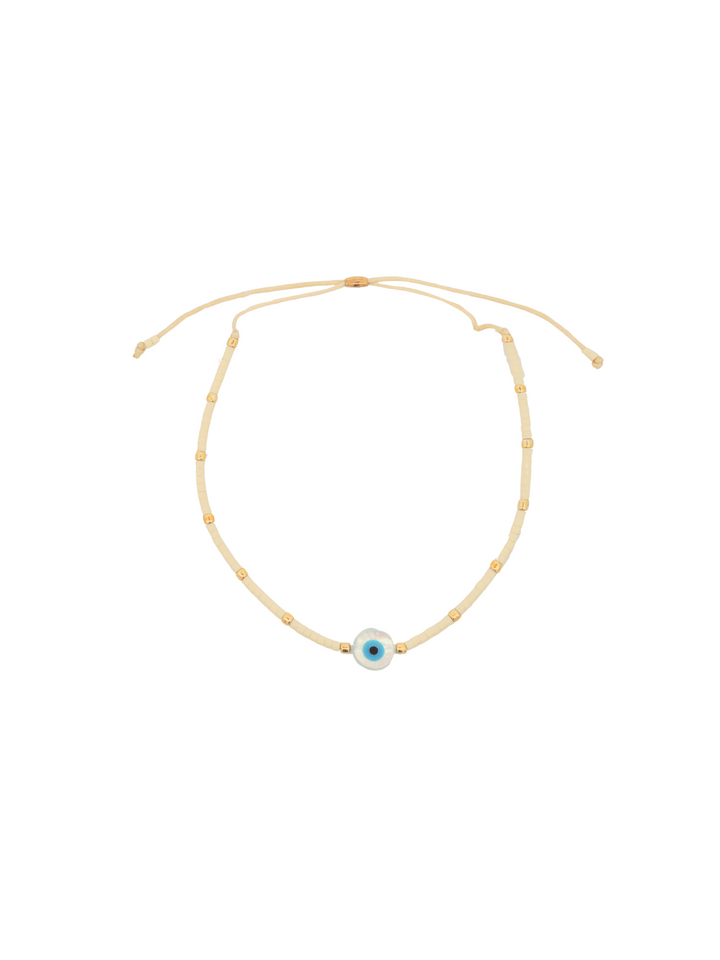 Pulsera Chaquiras Con Ojo Turco