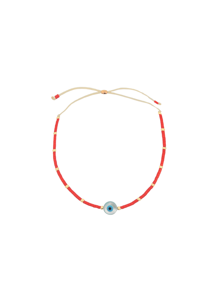Pulsera Chaquiras Con Ojo Turco