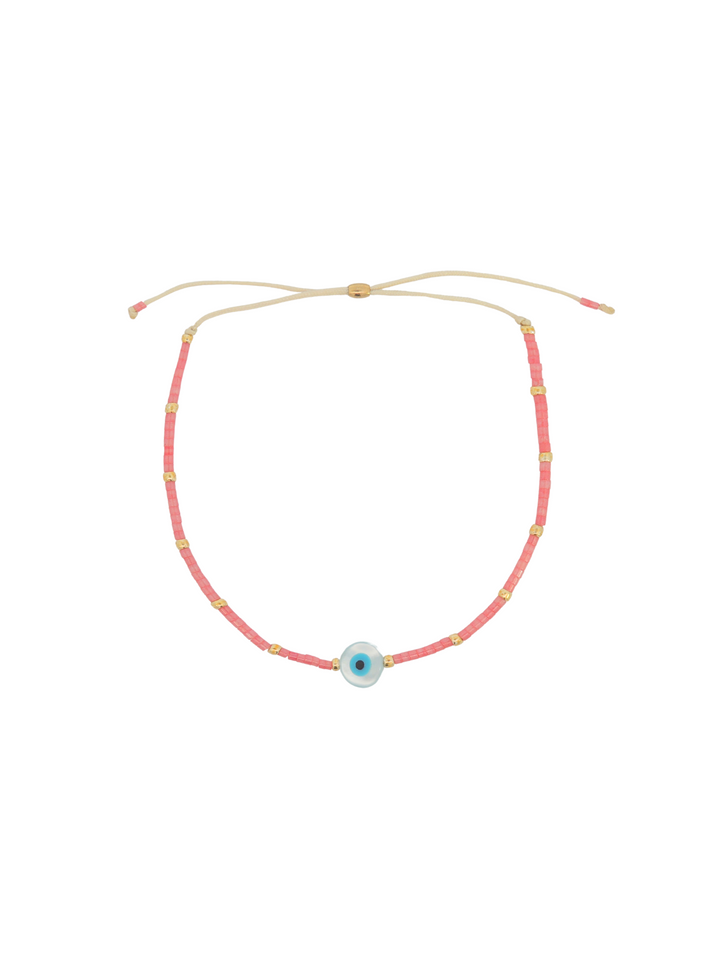 Pulsera Chaquiras Con Ojo Turco