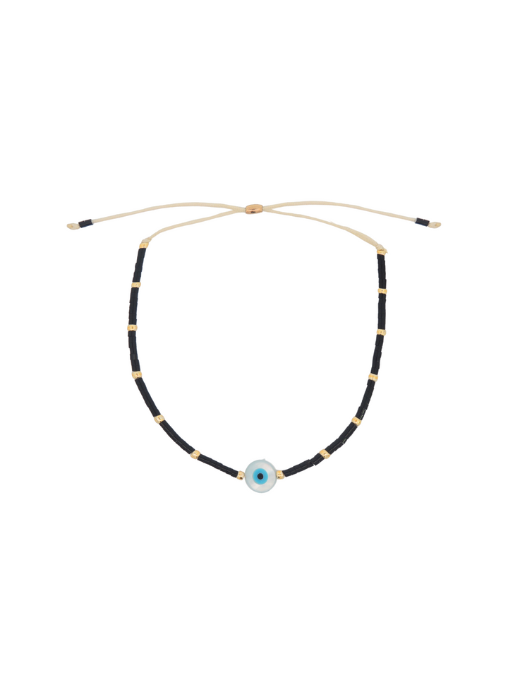 Pulsera Chaquiras Con Ojo Turco