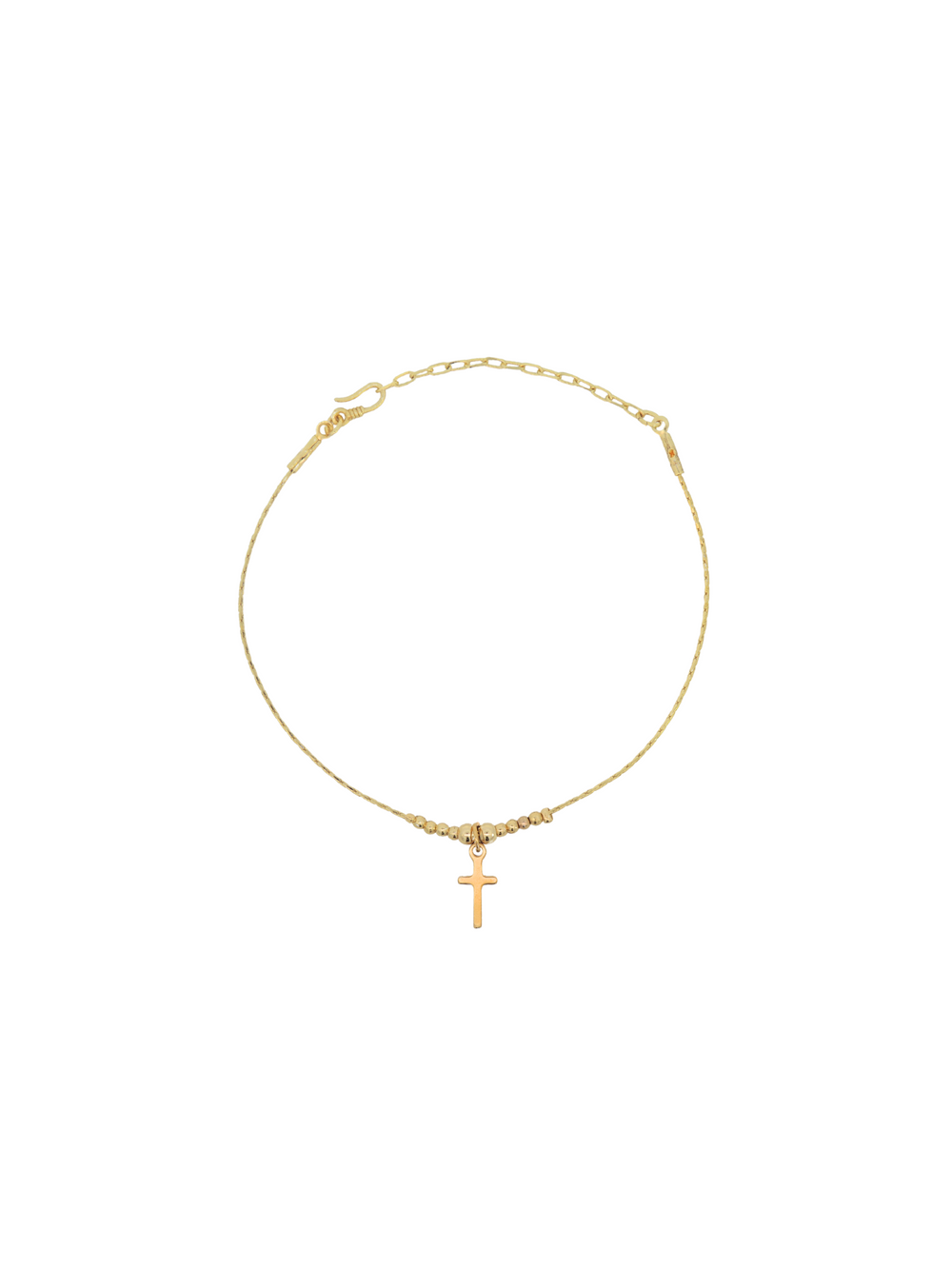 Pulsera Delgada Con Cruz