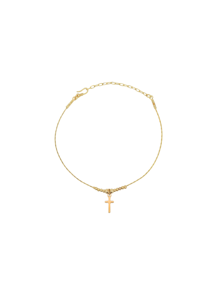 Pulsera Delgada Con Cruz