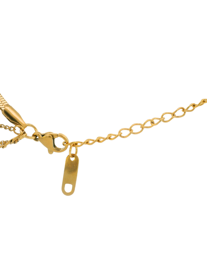 Collar Cuatro Capas Con Zirconia