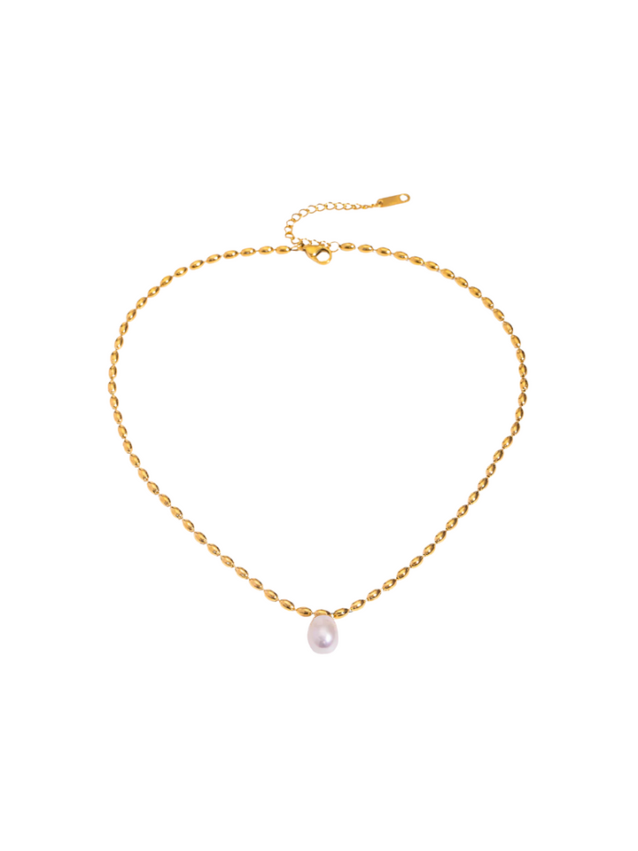 Collar Bolitas Con Perla