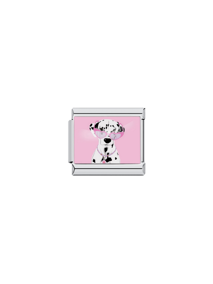 Charm Perro Dalmata Con Lentes