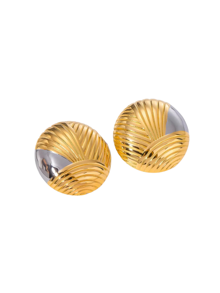 Par Arete Circulo Con Lineas