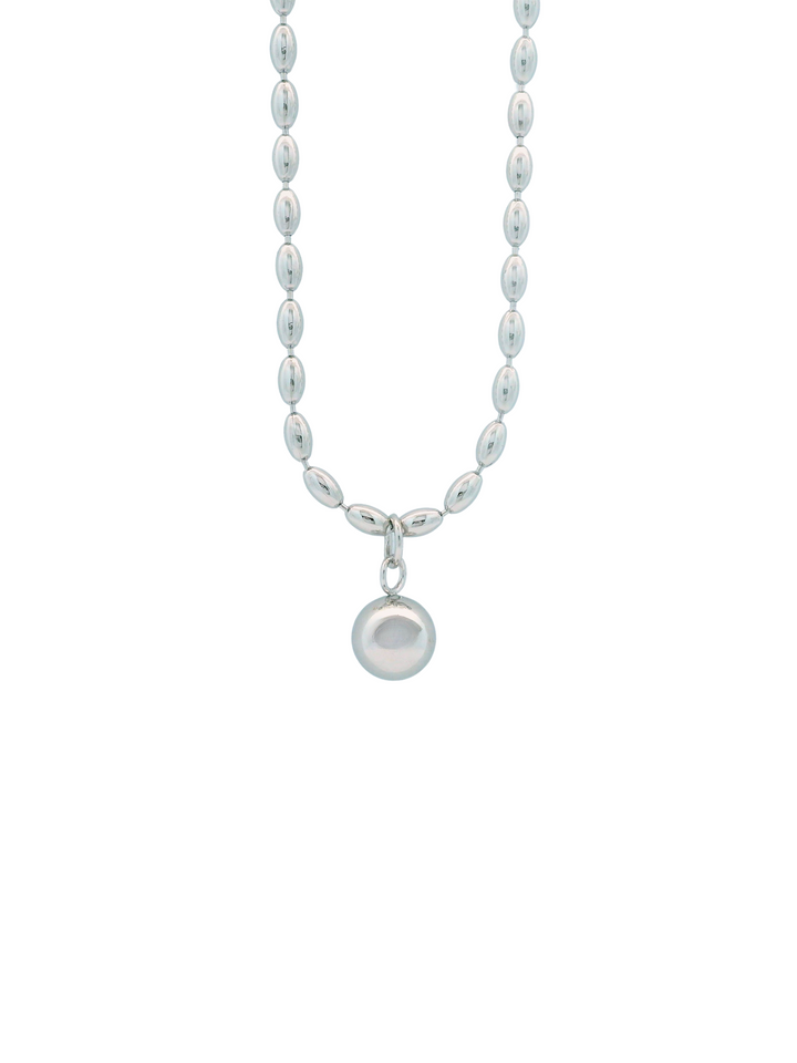 Collar Ovalos Con Bolita Lisa