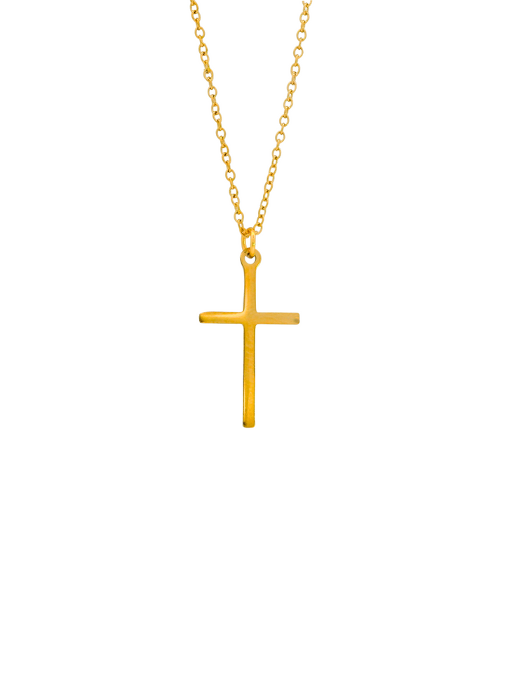 Collar Con Cruz Lisa