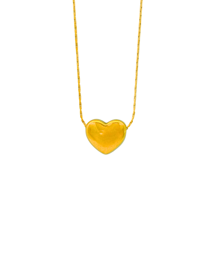 Collar Con Corazon Liso