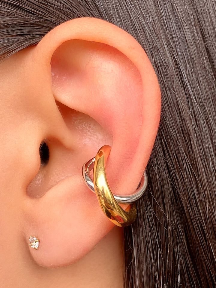 Ear Cuff Irregular Combinado