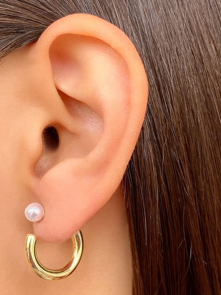 Par Arete Perla Con Aro