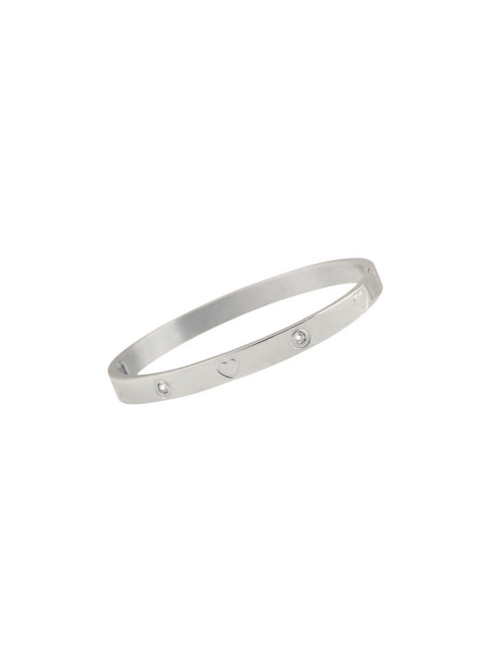 Brazalete Con Corazones y Zirconias