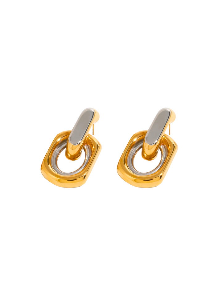 Par Arete Combinado Con Dije