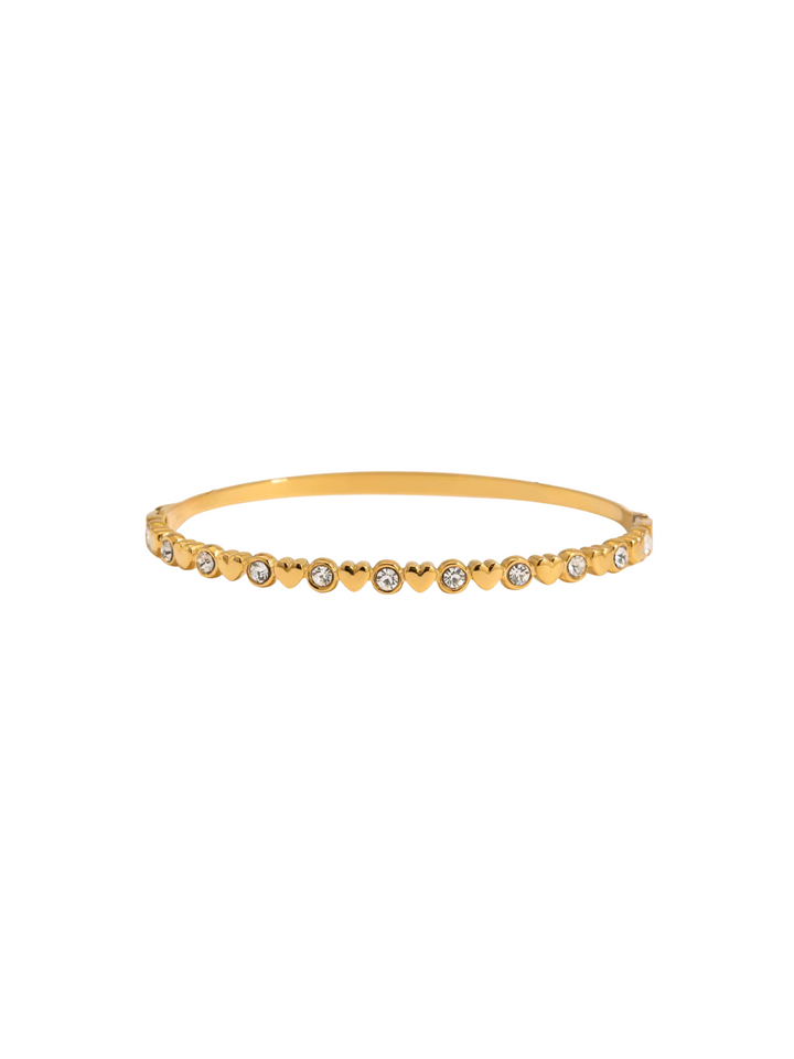 Brazalete Corazones Con Zirconias