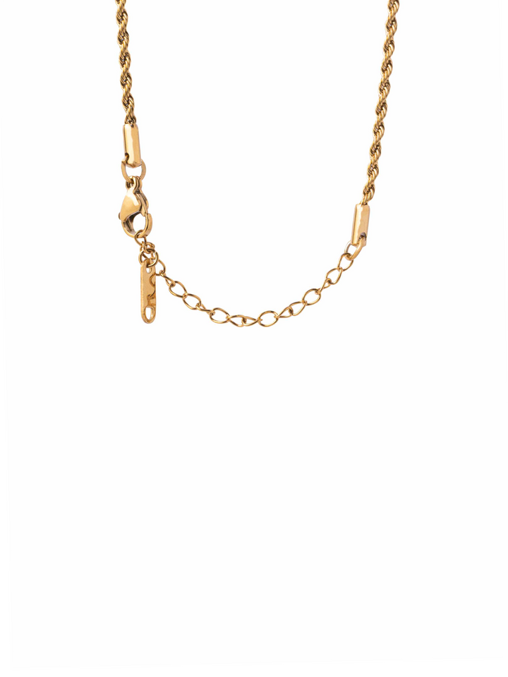 Collar Trenzado Con Cruz